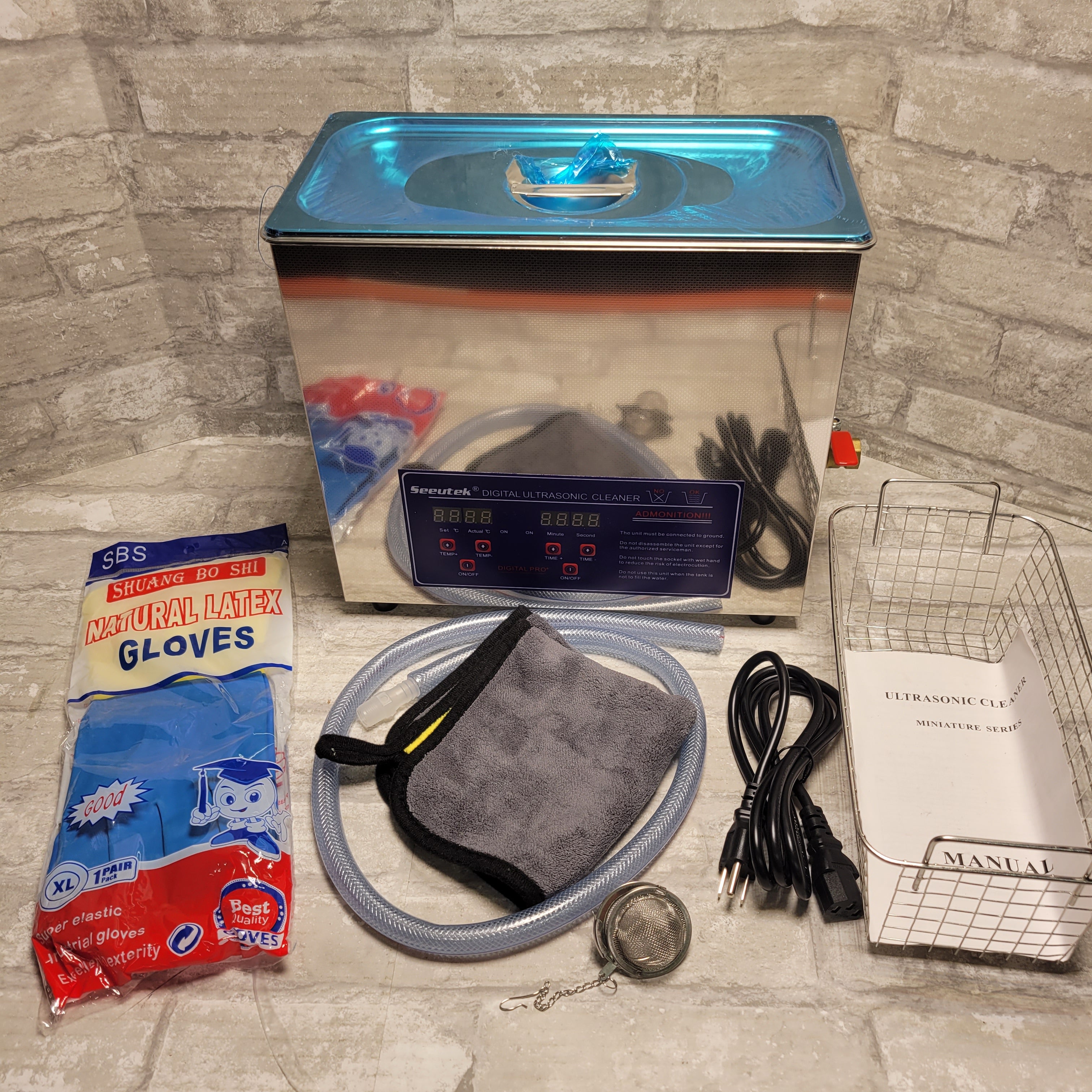 Ultrasonic Cleaner 6.5L with Digital Timer and Heater 304 Stainless Steel (8095000887534)